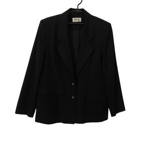 Stefi Lara 100% Wool Black Blazer Vintage